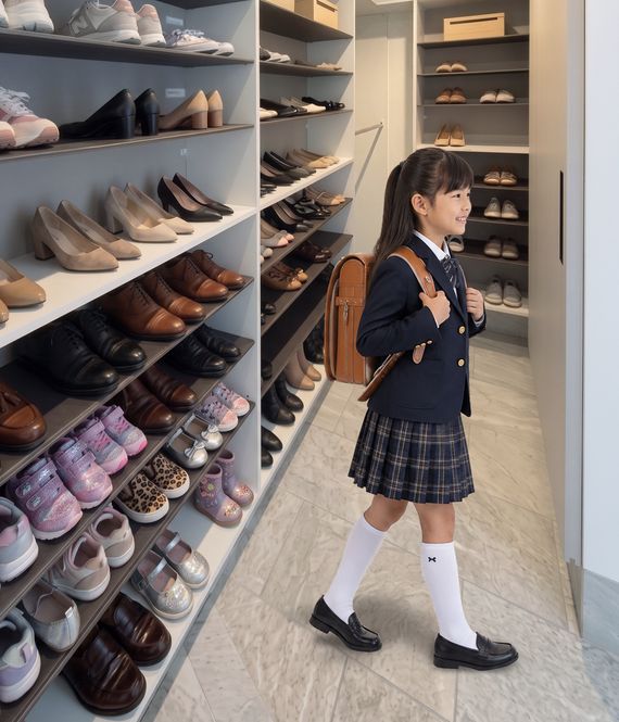 シューズインクローゼットから帰ってきた女の子